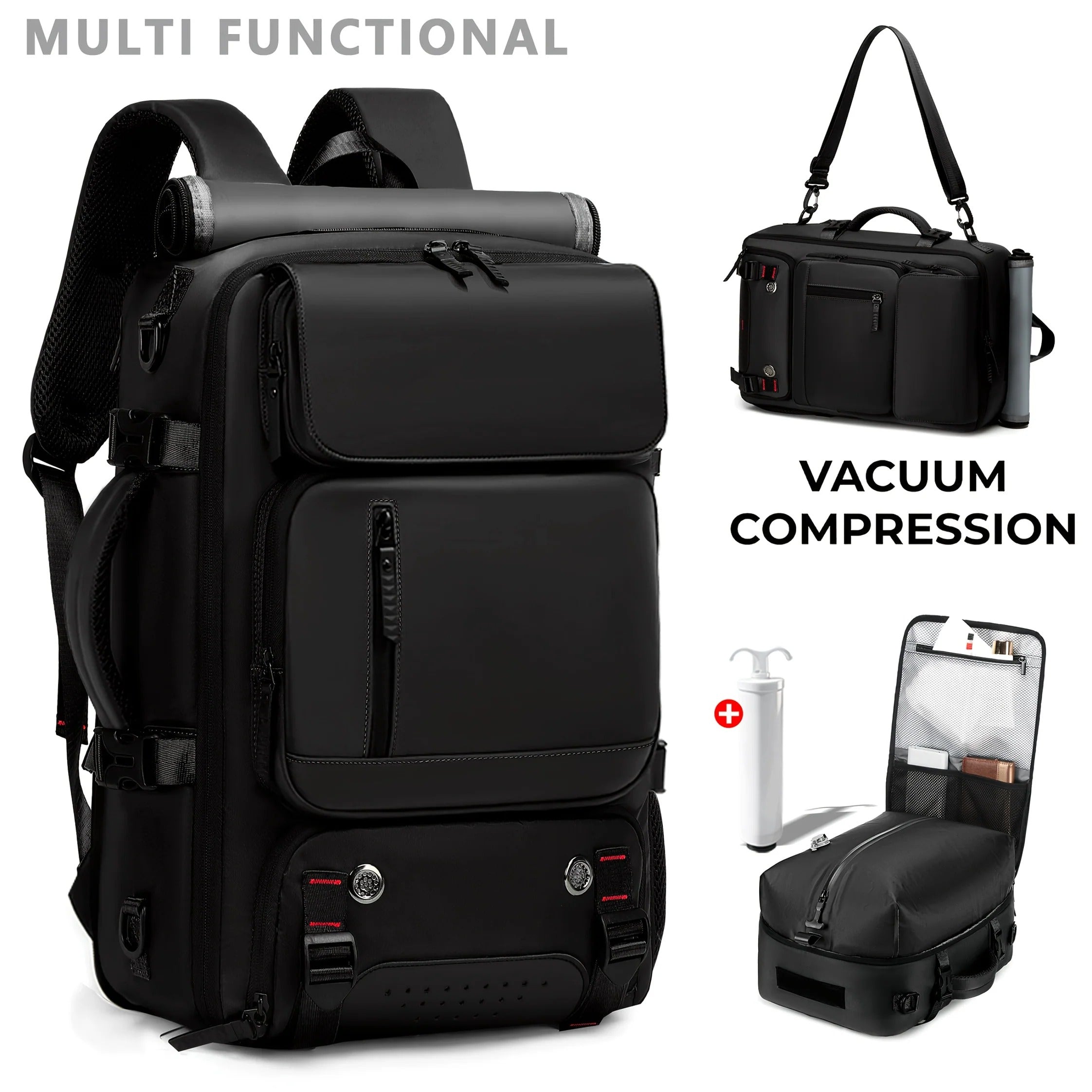 Vacuum Compression Backpack with Laptop Compartment