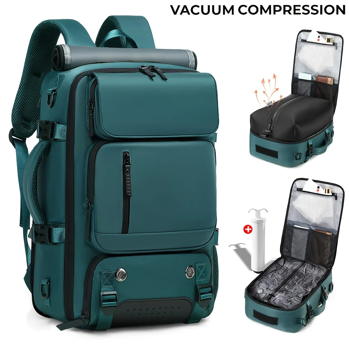 Vacuum Compression Backpack with Laptop Compartment