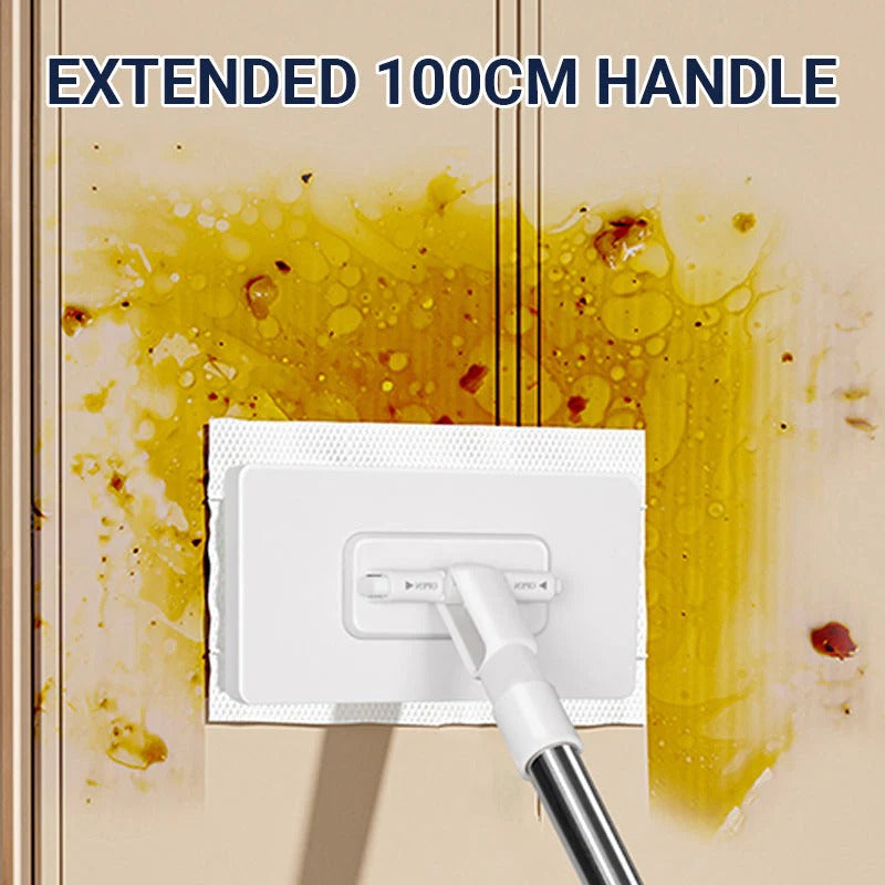 Clip-Attachment Dust Mop with 4 Cloths