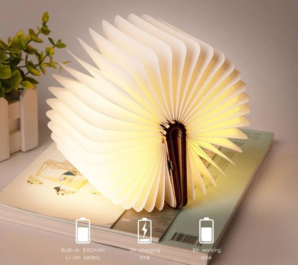 Foldable Wooden Rechargeable Book Light
