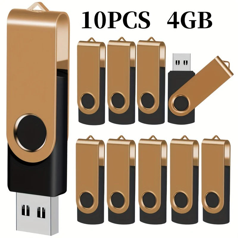 Swivel USB Flash Drive 10-Pack