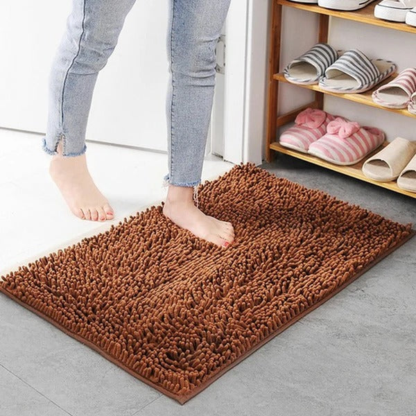 Soft Chenille Bath Mat with Memory Foam