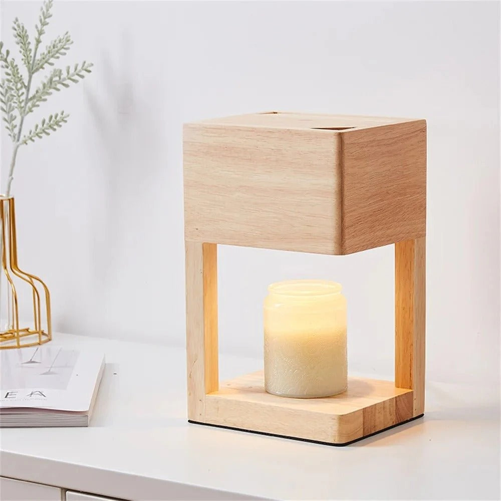 Wooden Candle Warmer Lamp
