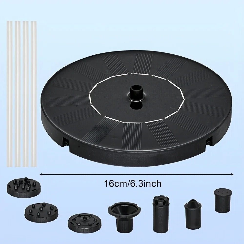 Solar-Powered Floating Fountain with 6 Spray Nozzles