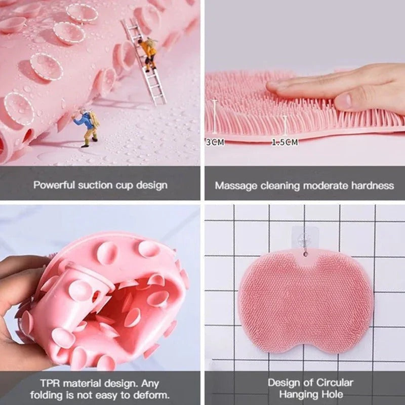 Silicone Foot Scrubber Shower Mat