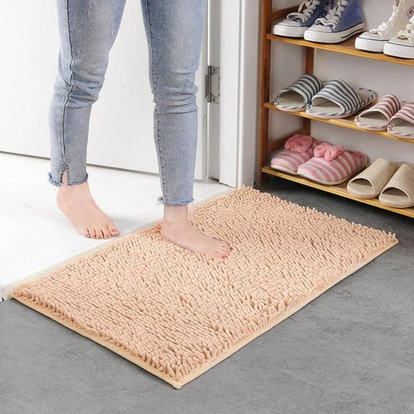 Soft Chenille Bath Mat with Memory Foam