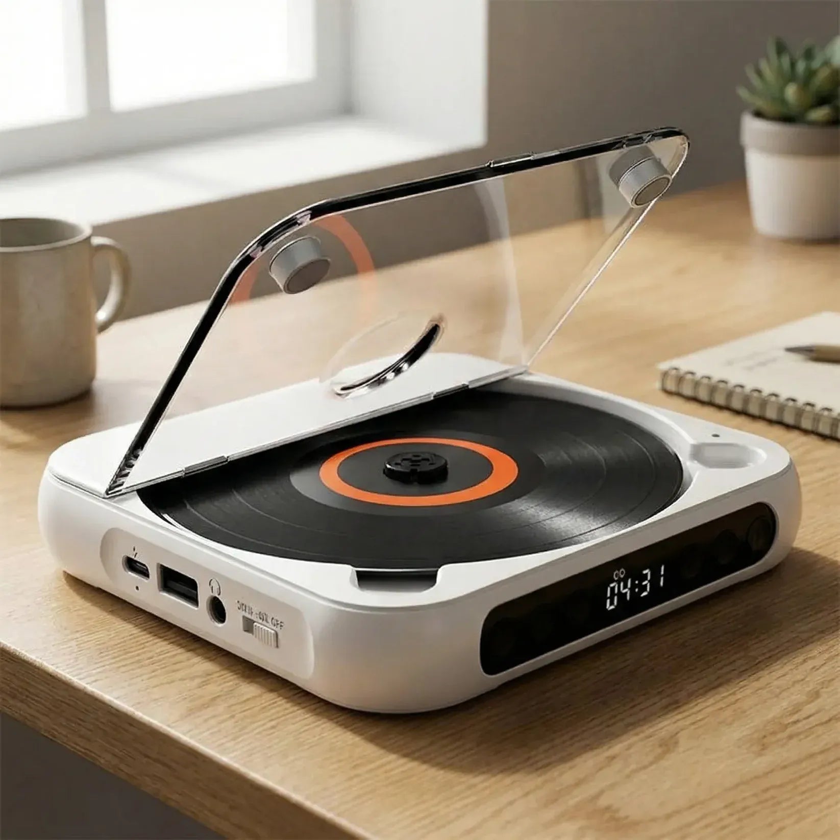 Compact Portable CD Player with Bluetooth
