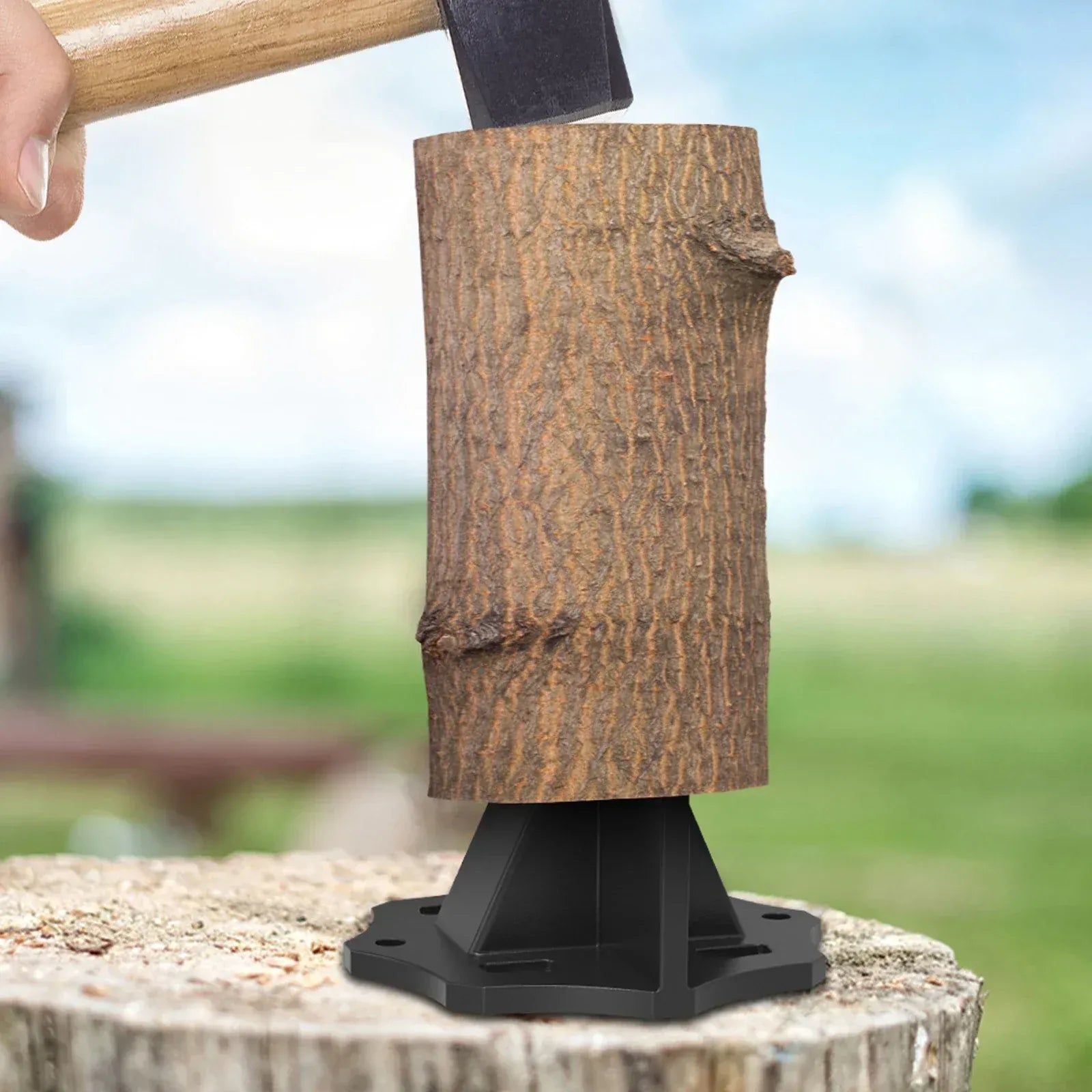 Wall-Mounted Kindling Splitter