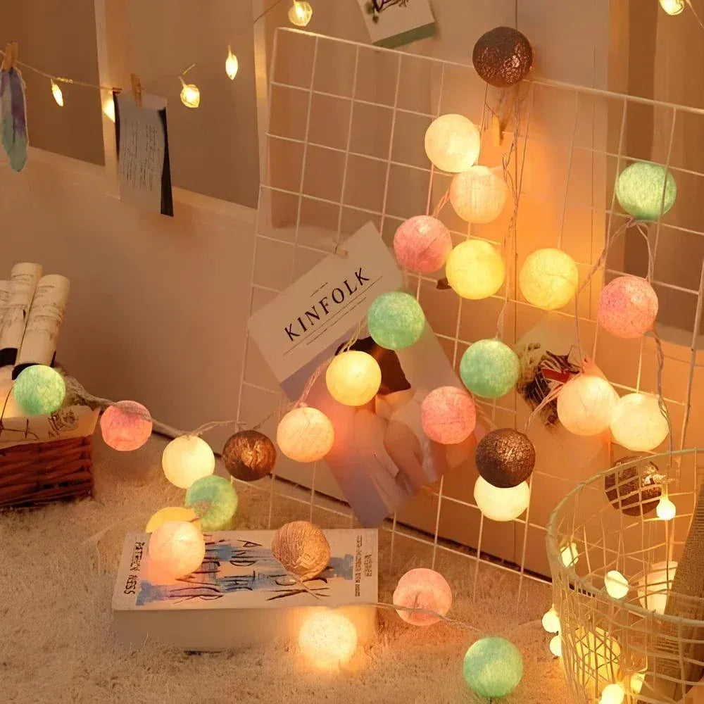 Woven Ball String Lights