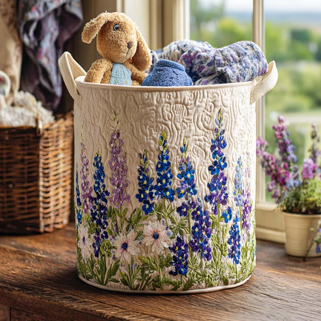 Wildflower State Magic Quilted Laundry Basket