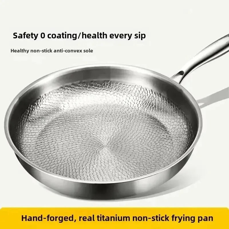 Titanium Non-Stick Frying Pan, Hammered Finish