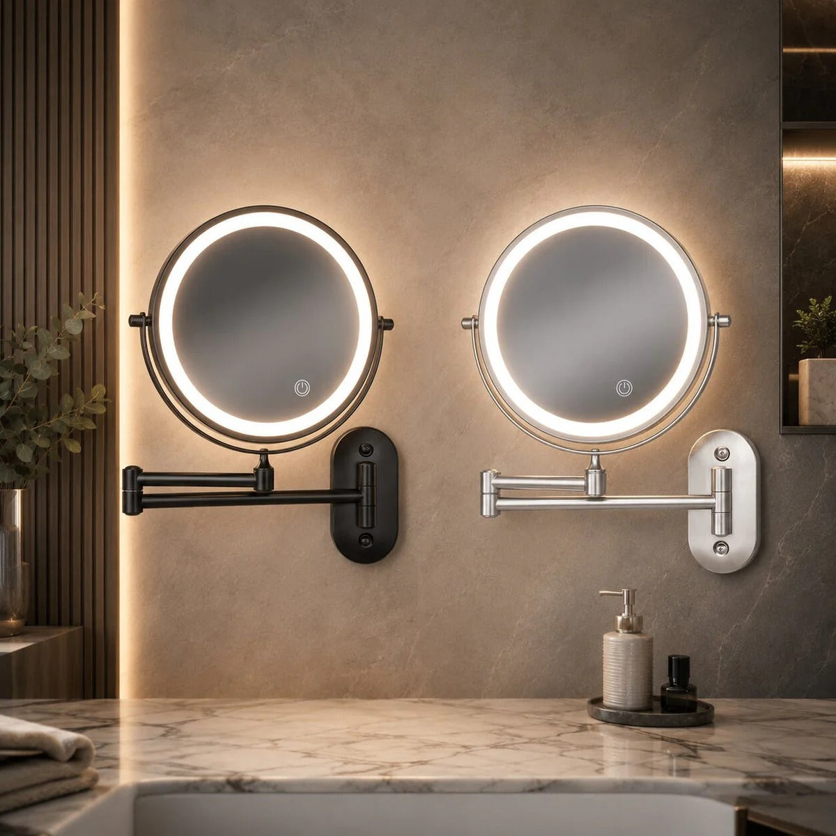 LED Wall Mirror with Magnification
