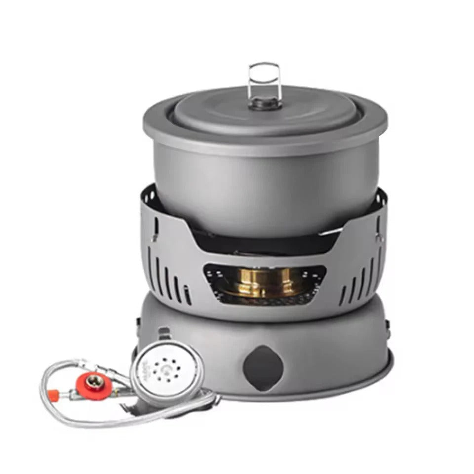 Compact Camping Cookware Set with Windscreen