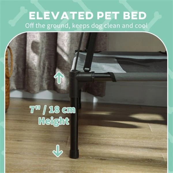 Elevated Dog Bed with Cooling Mat and UV Canopy