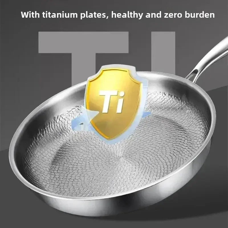 Titanium Non-Stick Frying Pan, Hammered Finish