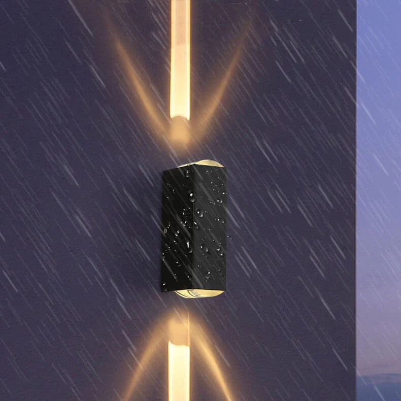 Modern Minimalist Black Aluminum Rectangular LED Wall Sconce