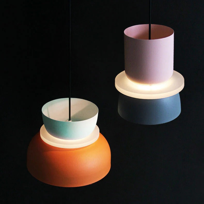 Nordic Colorful Macaron Metal Pendant Light for Living Room