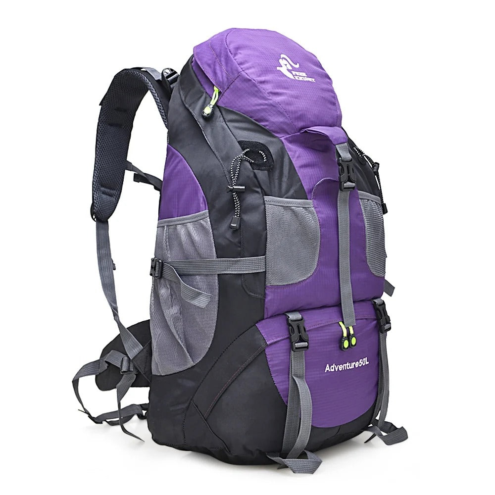 50L Water-Resistant Hiking Backpack