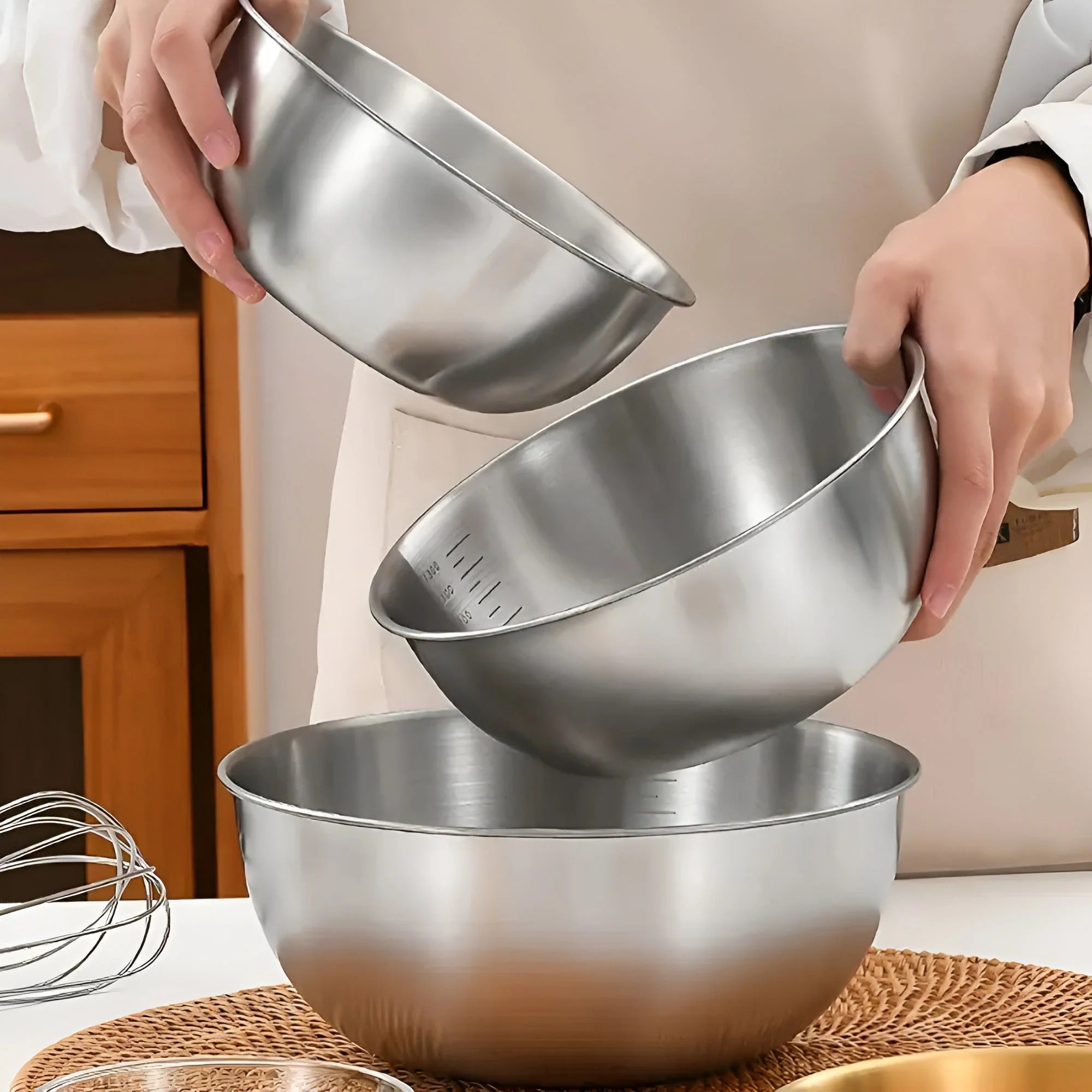 3-Piece Stainless Steel Mixing Bowl Set