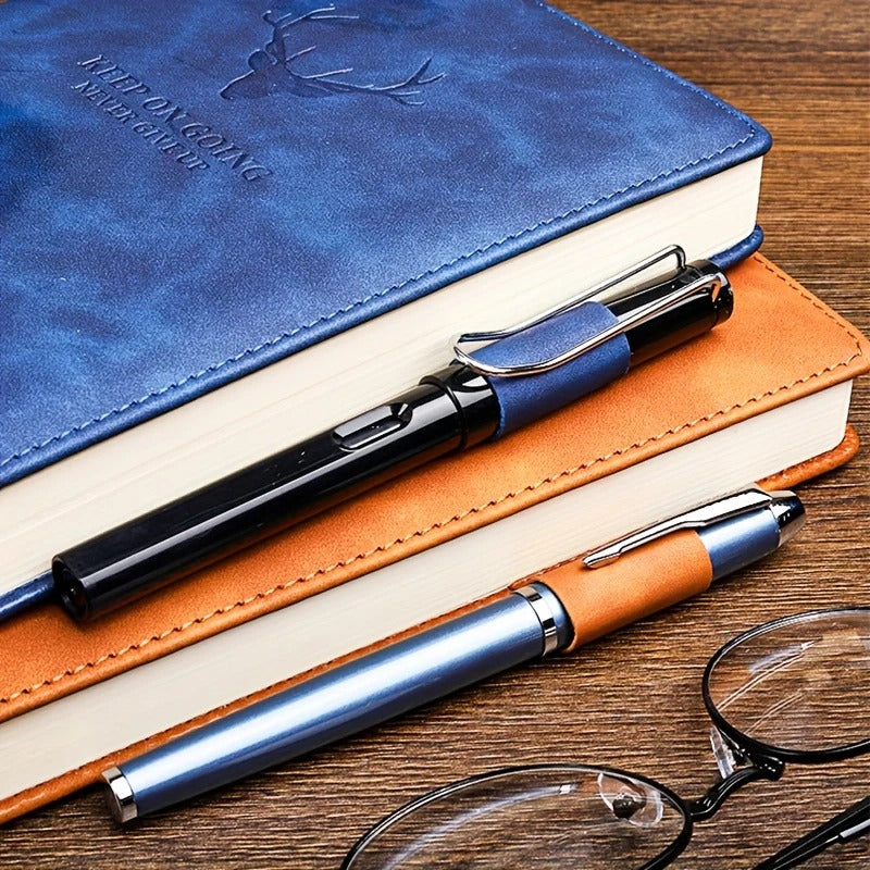 360-Page Faux Leather Notebook with Bookmark