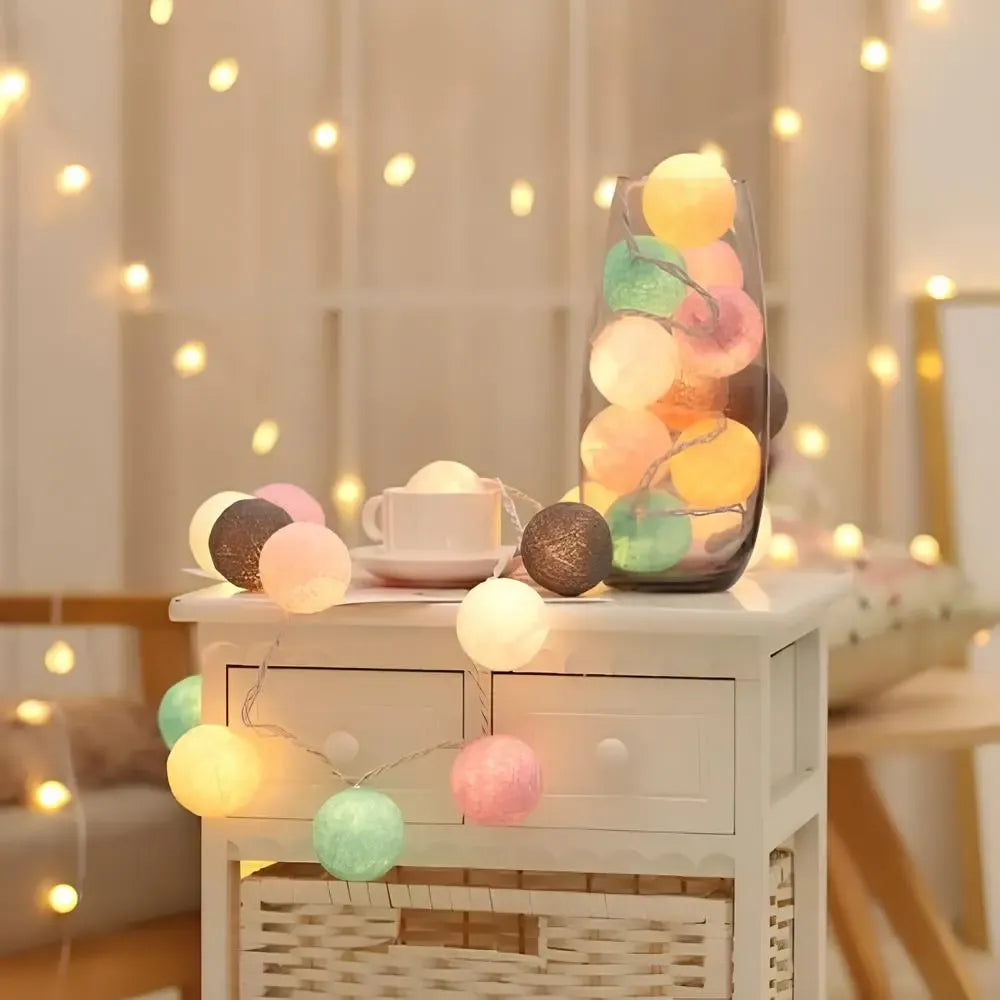 Woven Ball String Lights