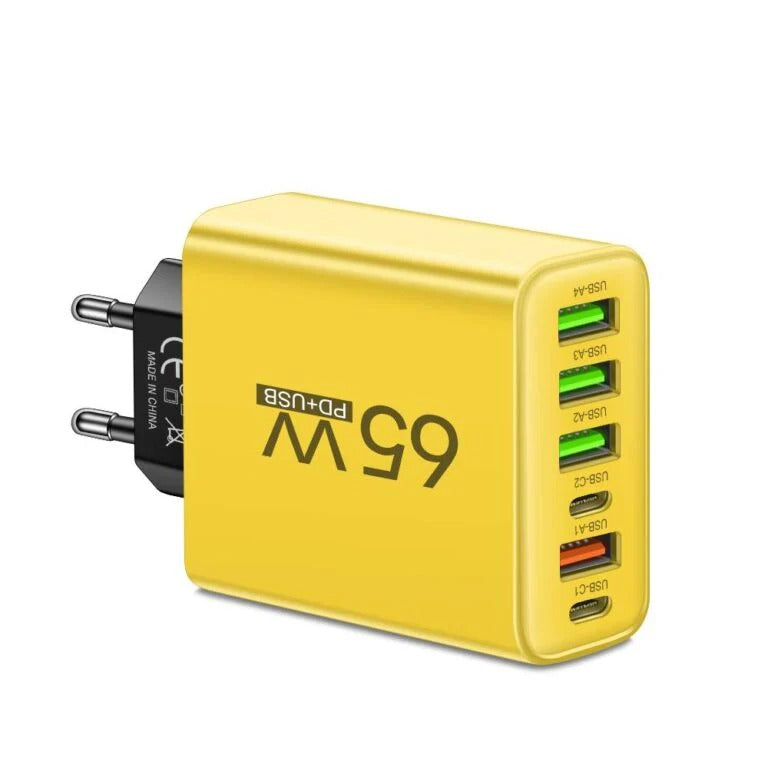 65W 6-in-1 USB Charging Station