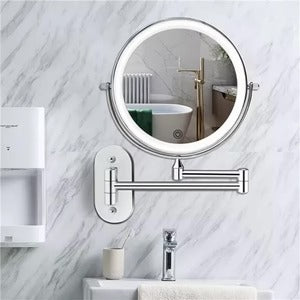 Wall-Mounted Magnifying LED Makeup Mirror