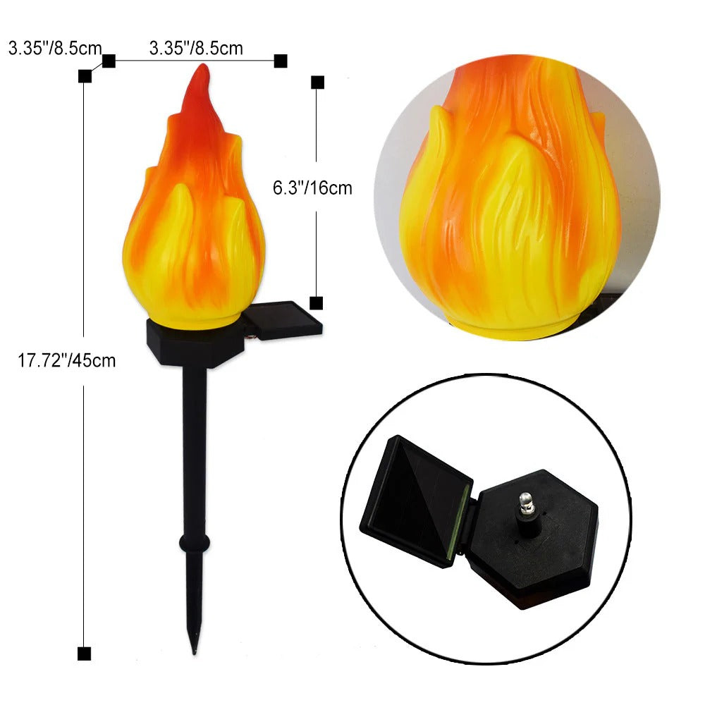 Solar LED Garden Stake Yellow and Red