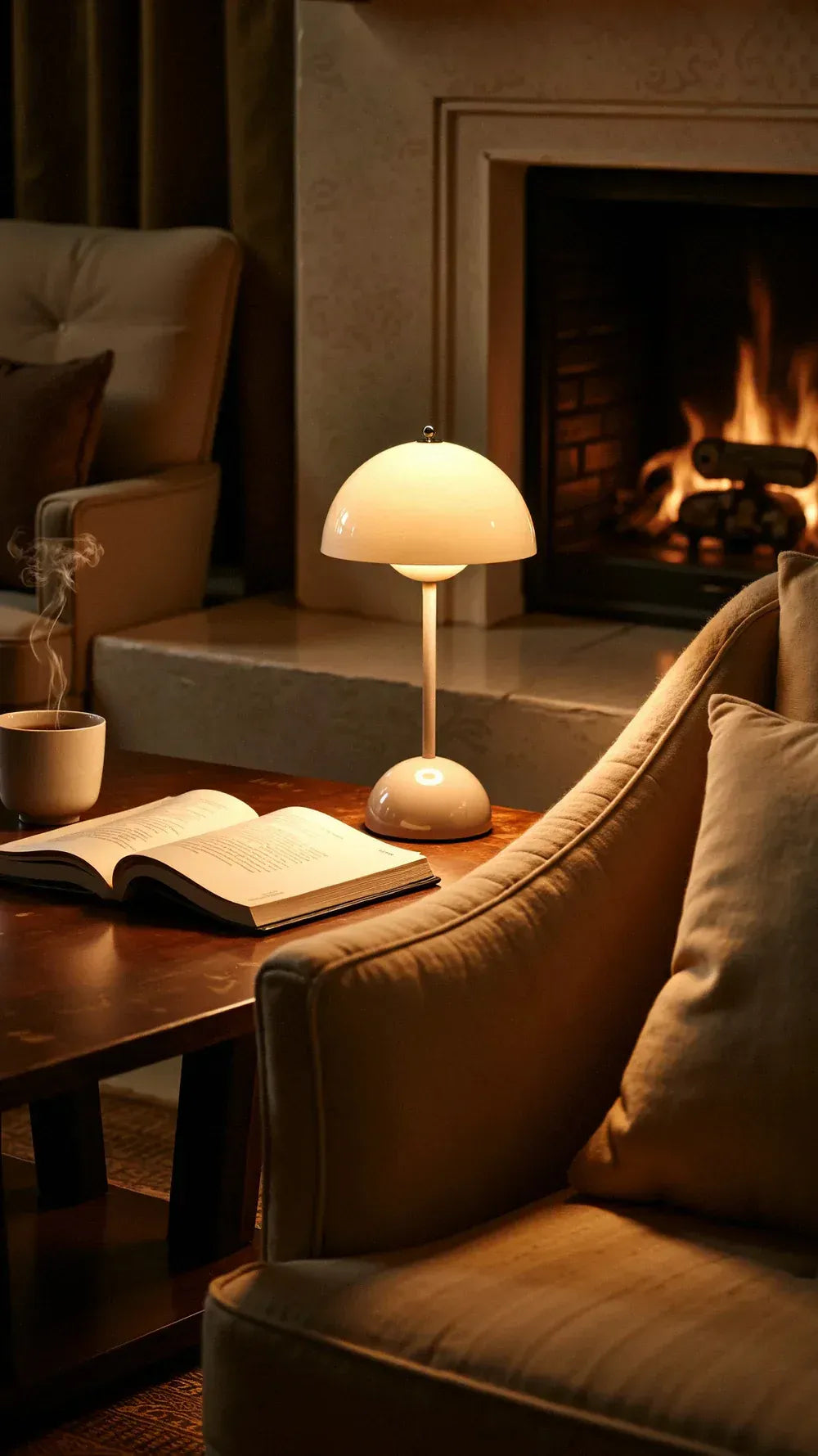 Minimalist Wireless Rechargeable LED Table Lamp with Touch Dimming for Bedroom