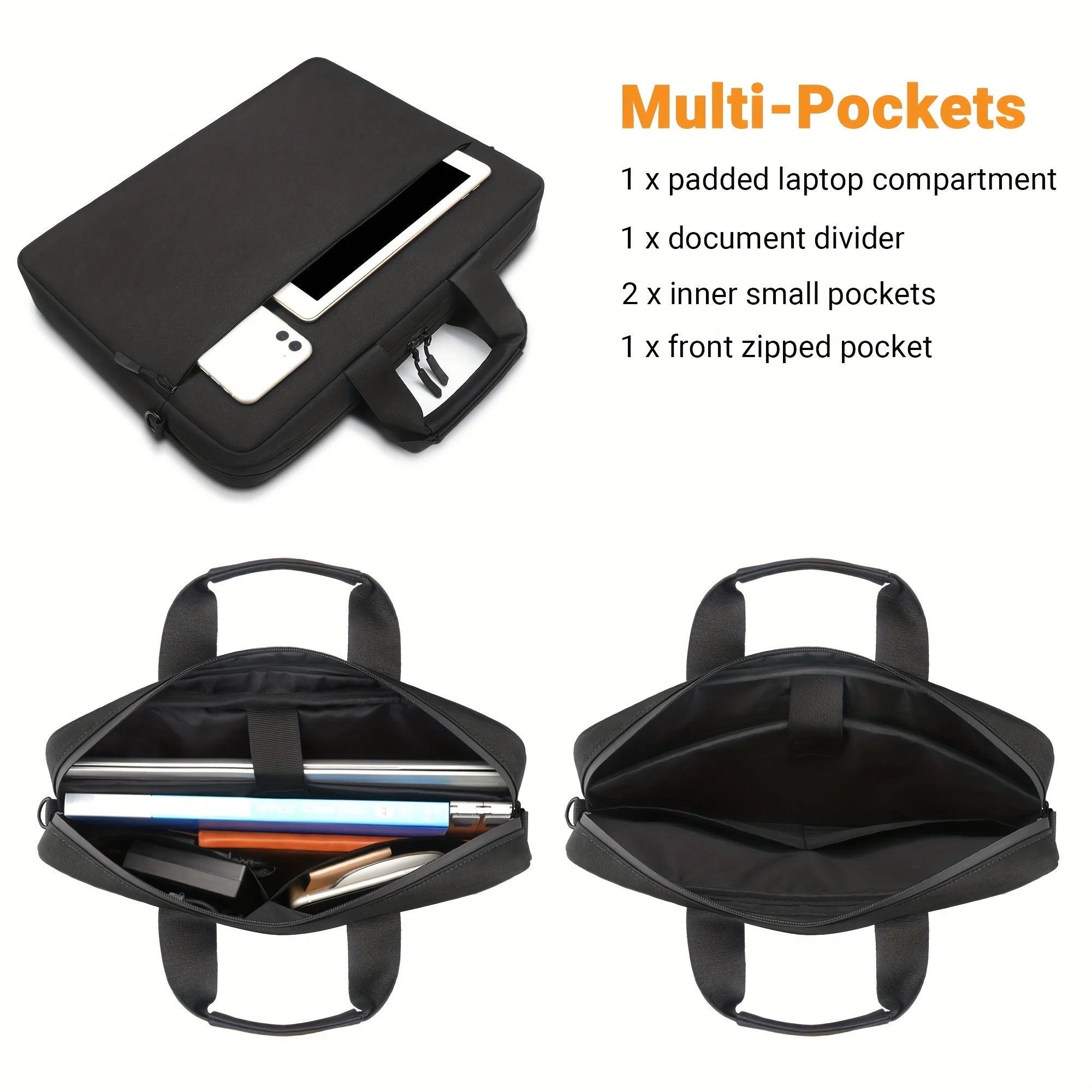 Laptop Shoulder Bag with TSA-Friendly Design