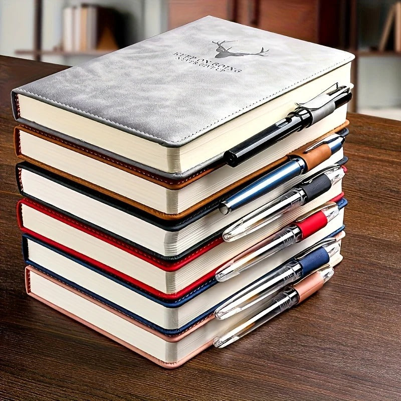 360-Page Faux Leather Notebook with Bookmark