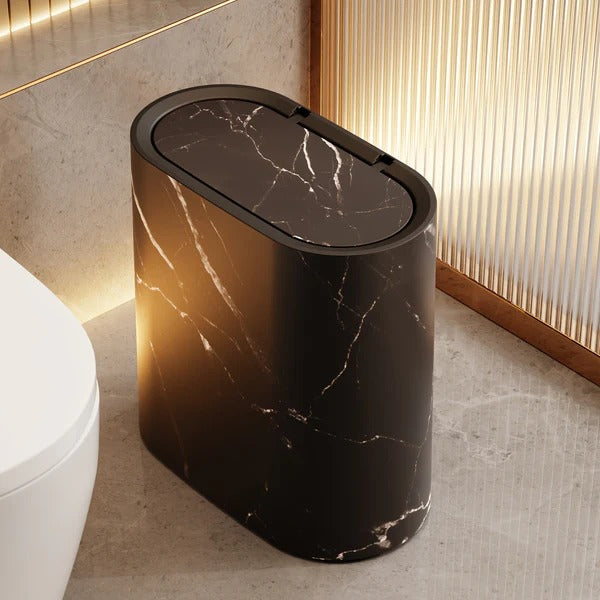 Marble Design Waste Bin with Lid