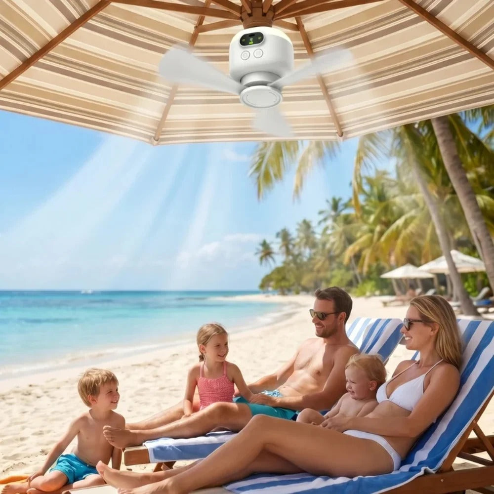 Portable Fan with LED and Remote