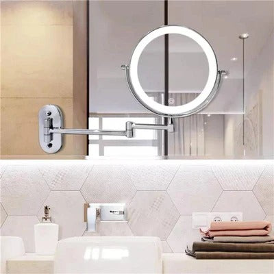Wall-Mounted Magnifying LED Makeup Mirror