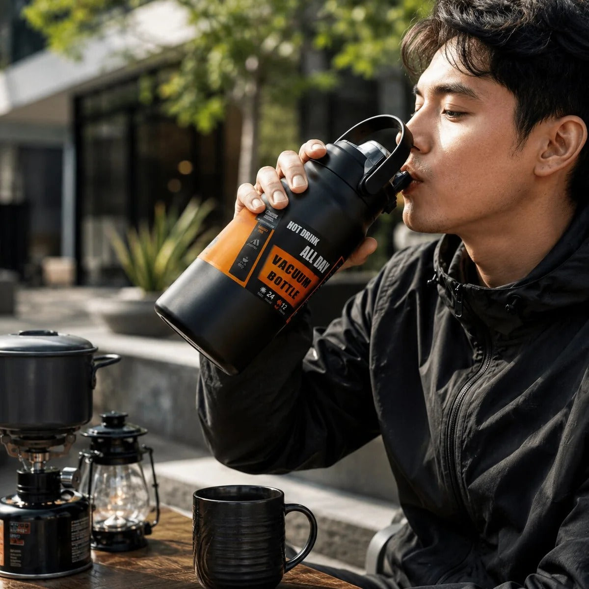 Insulated Stainless Steel Bottle with Straw