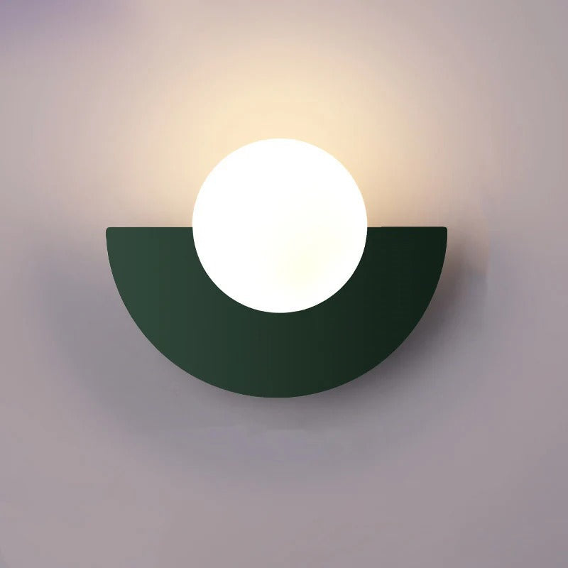 Colorful Glass Ball Wall Light for Bedroom and Living Room