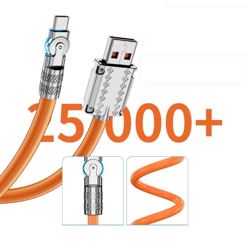 Rotating 120W Fast-Charge USB Cable
