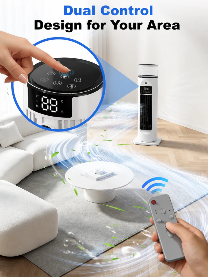 Portable 4-in-1 Room Cooler with Remote and Timer