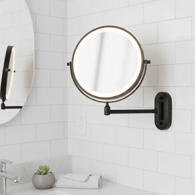 Wall-Mounted Magnifying LED Makeup Mirror