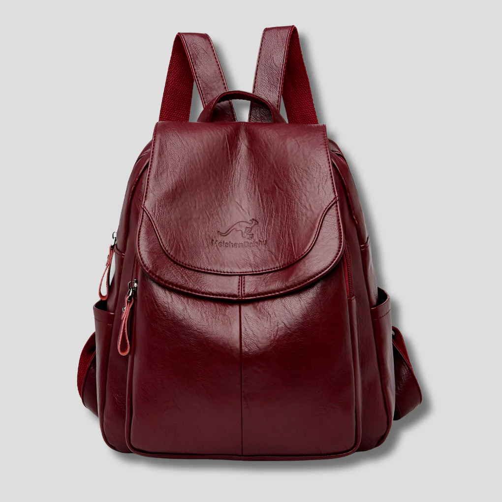 Women's Embossed Leather Backpack