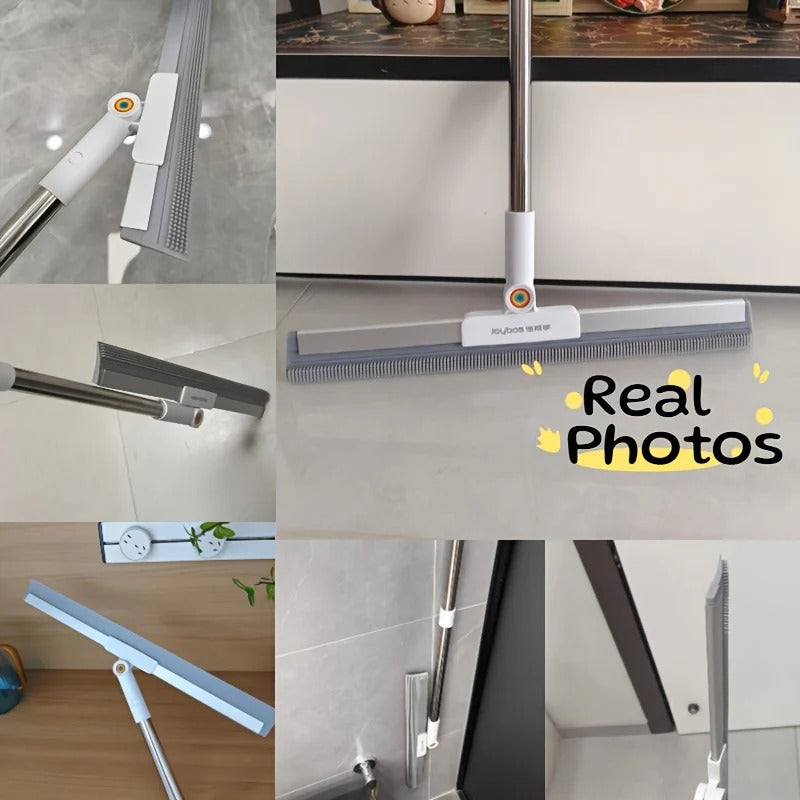 2-in-1 Floor Squeegee Mop with Rubber Blade