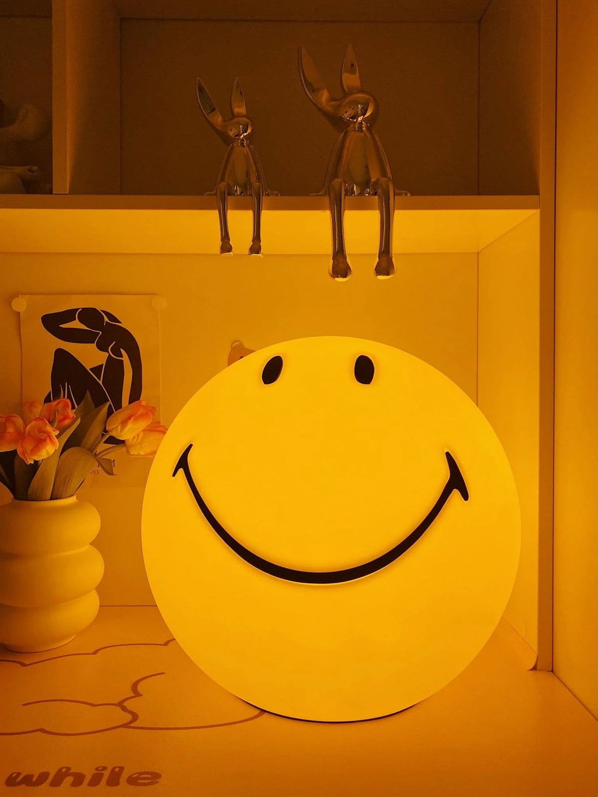 Cheerful Glow Night Light for Kids — Dimmable LED Yellow Lamp
