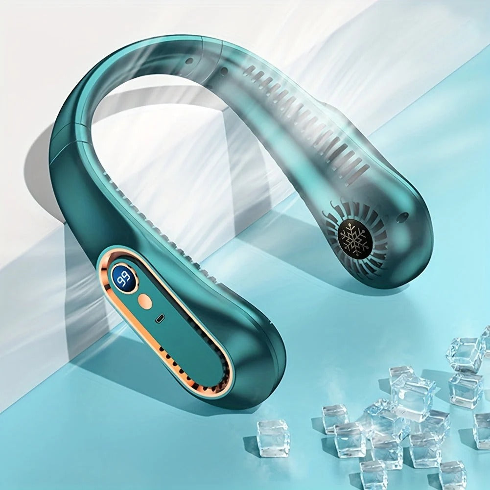 Bladeless Neck Fan with Digital Display