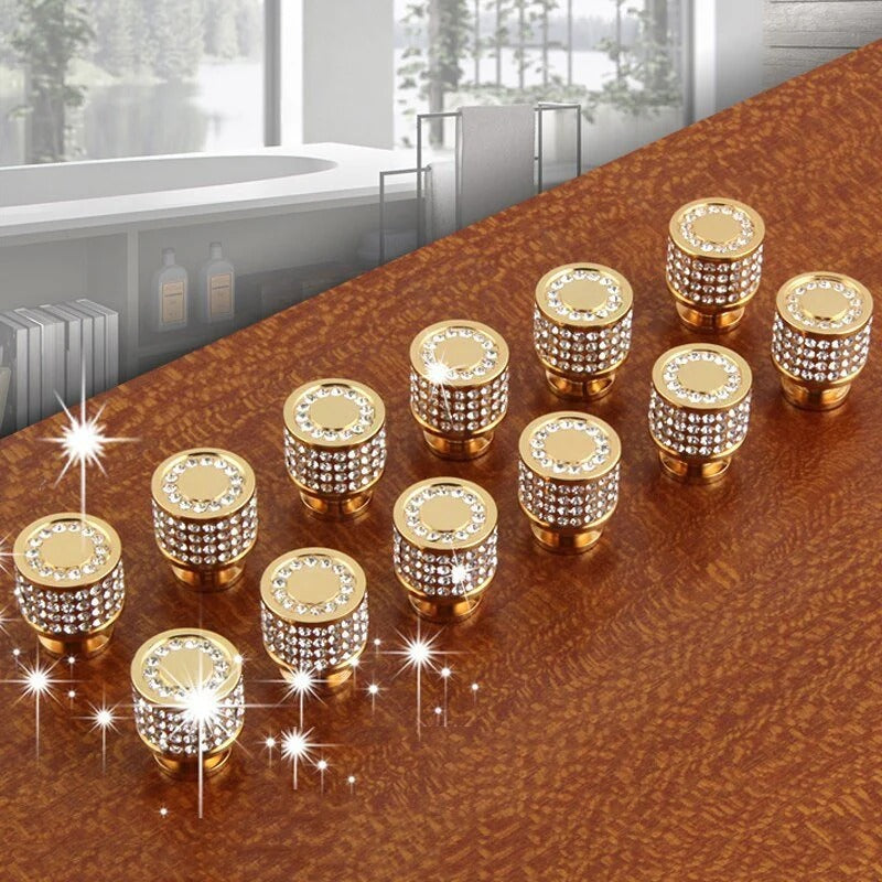 Crystal Brass Cabinet Knobs (2-Pack)
