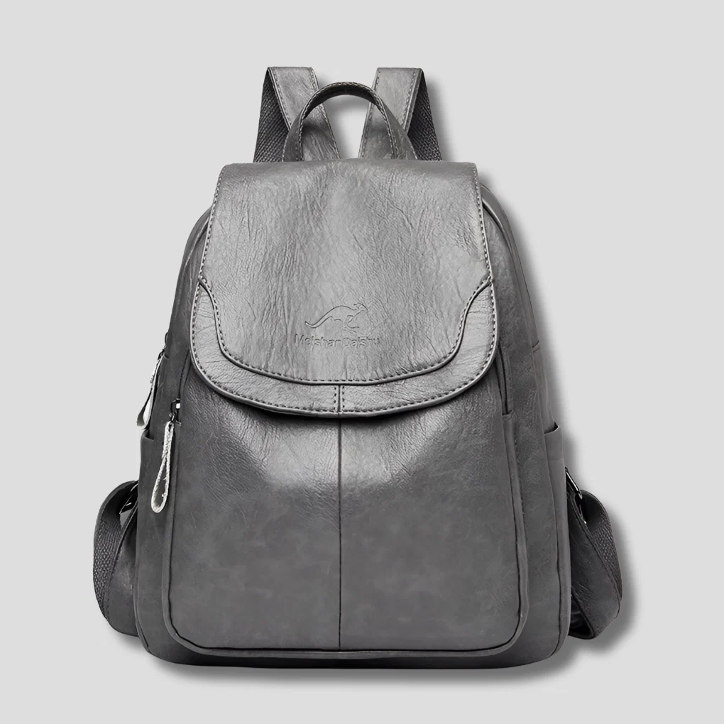 Women's Embossed Leather Backpack