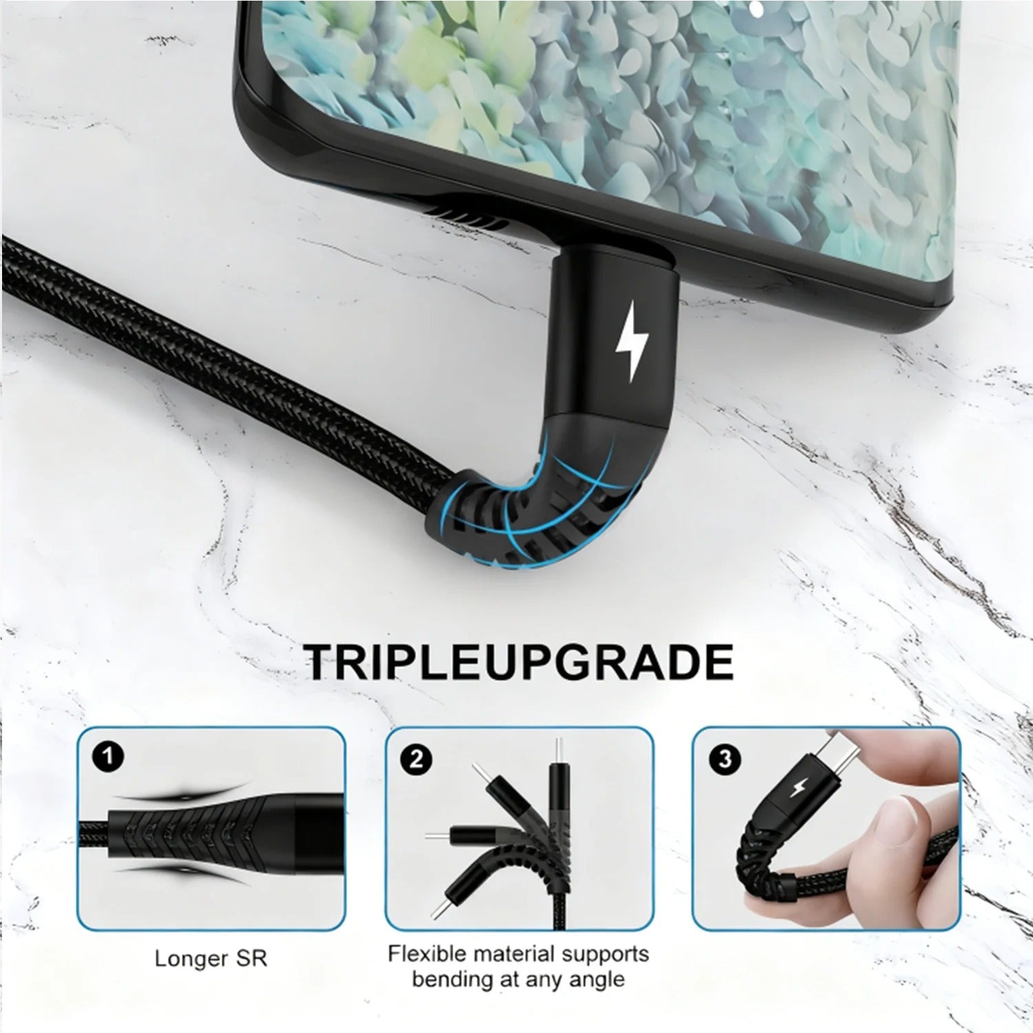 240W Braided USB-C to USB-C Cable