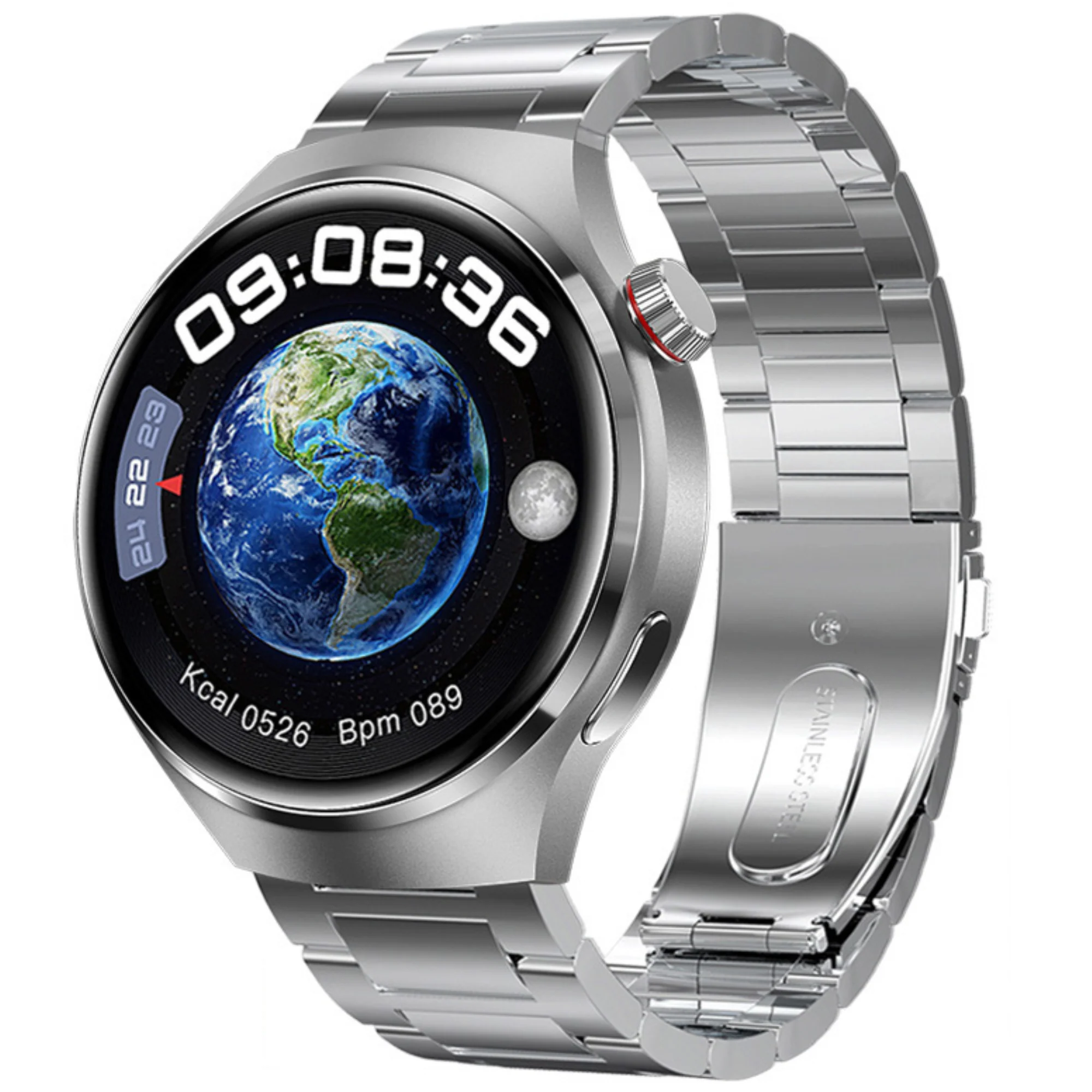 Smartwatch with AMOLED Display and Heart Rate Tracking