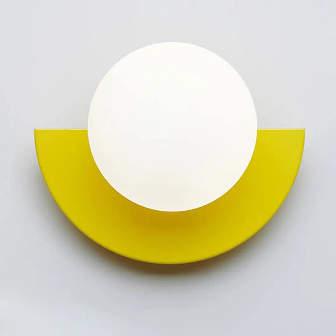 Modern Minimalist Glass Globe Iron Wall Sconce for Living Room and Bedroom