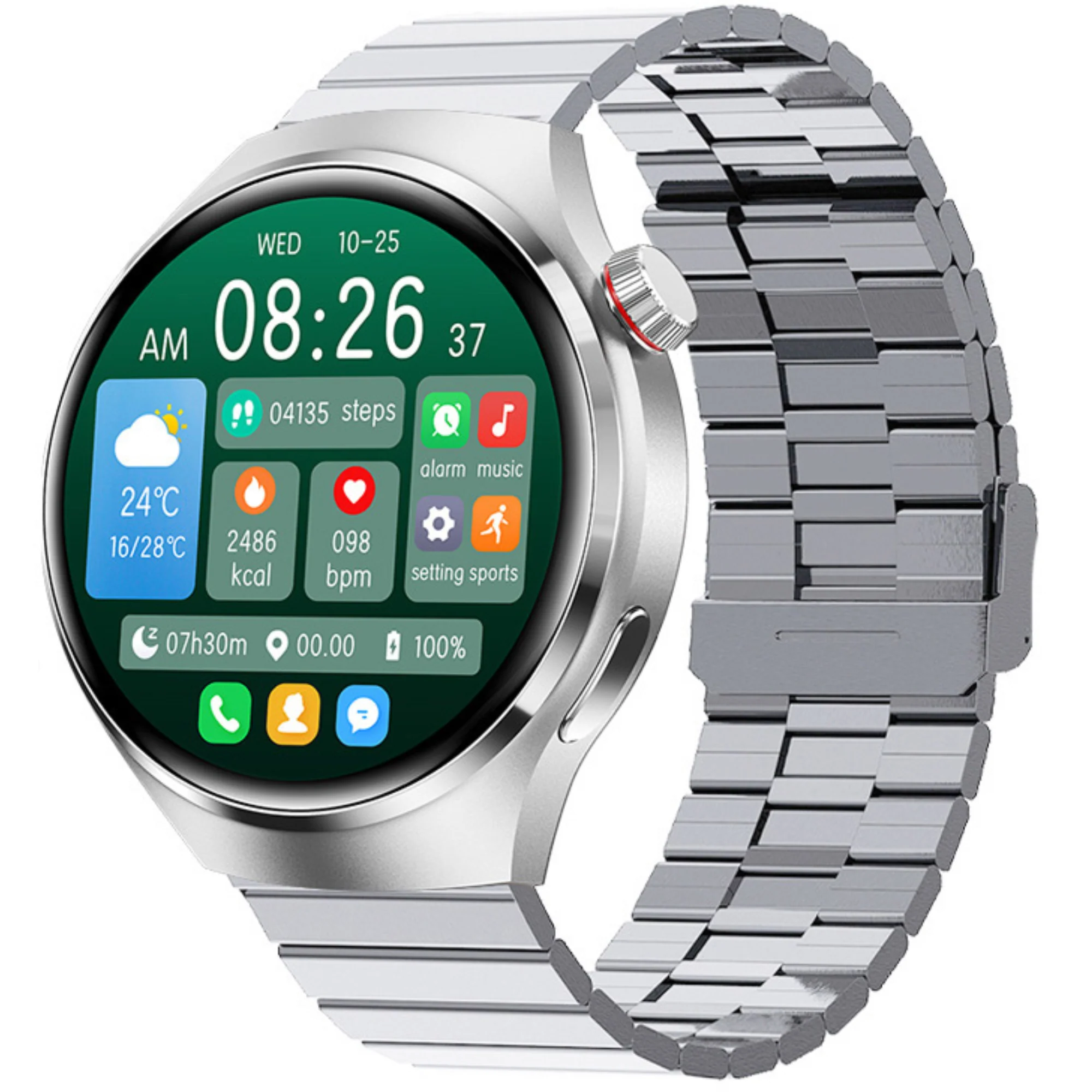 Smartwatch with AMOLED Display and Heart Rate Tracking