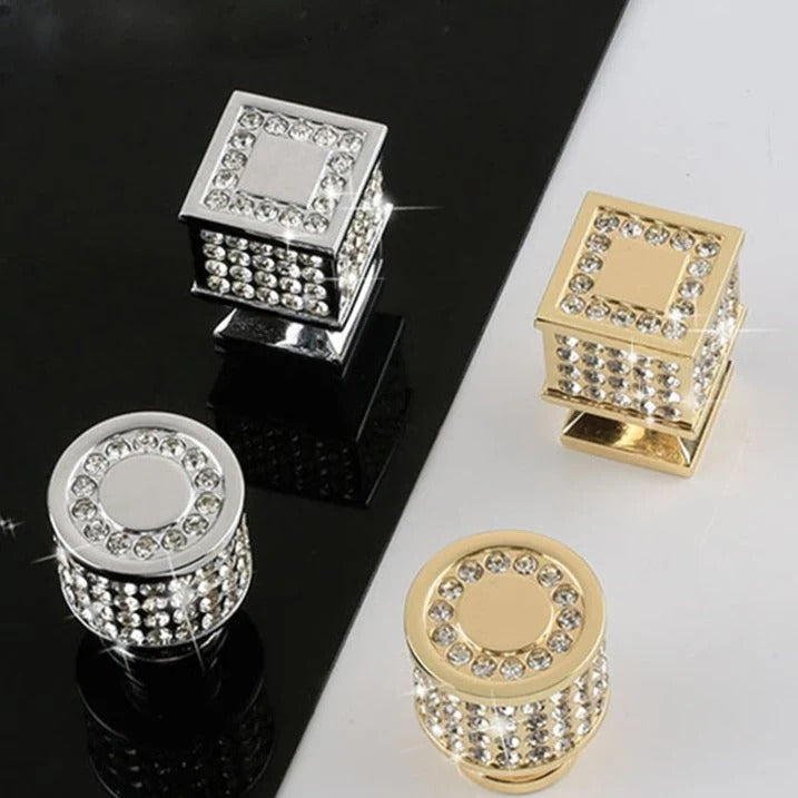 Crystal Brass Cabinet Knobs (2-Pack)